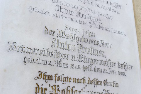 Grave stone of Anton Krettner