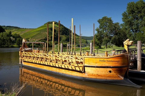 Replica of a Roman wine boat