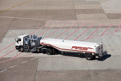 Tanker on the manoeuvring area