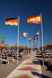Flags on the way to the beach