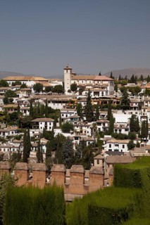 View of Albayzin district as seen from the Alhambra
