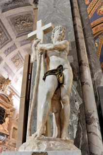 Christ statue by Michelangelo in the Basilica of Santa Maria sopra Minerva