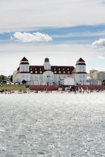 Beach and the Kurhaus spa building