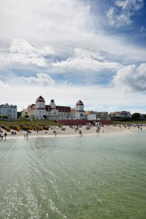 Beach and the Kurhaus spa building