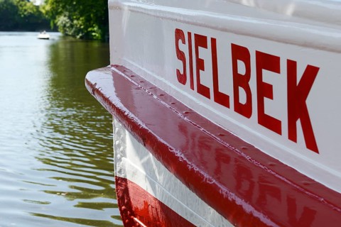 Sielbek' Alster river steamer on the Osterbekkanal canal
