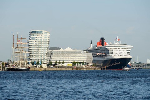 RMS Queen Mary 2 visiting during Hamburg Cruise Days in the Port of Hamburg