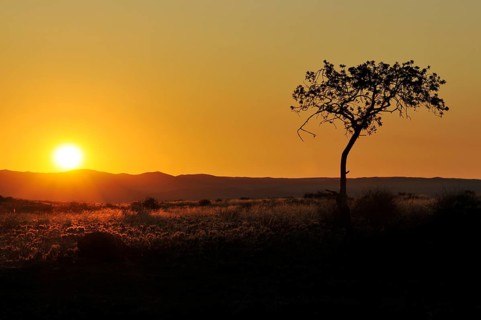 Sunset above the Sesriem Canyon