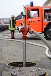 Firefighters in operation