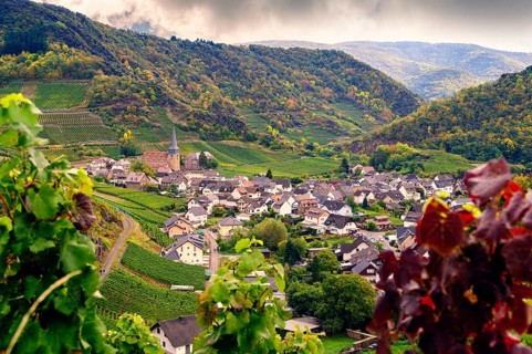 Village of Mayschoss below the Red Wine Hiking Trail in the Ahr Valley