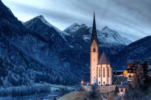 Church in Heiligenblut on Grossglockner Mountain