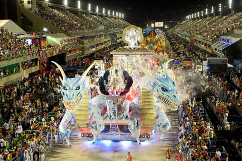 Allegorical float of the samba school Inocentes de Belford Rocho
