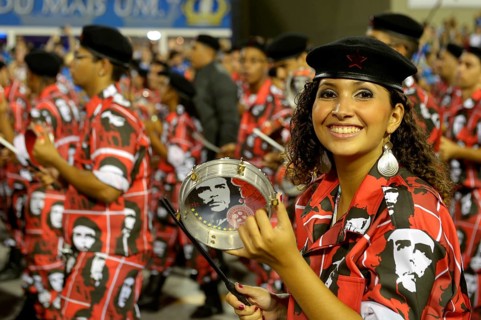 Young woman wearing a Che Guevara costume