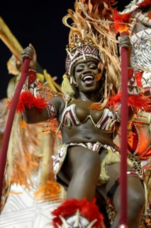 Samba dancer on an allegorical float
