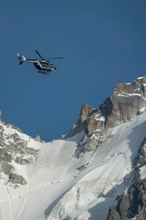 Helicopter of the Gendarmerie in flight
