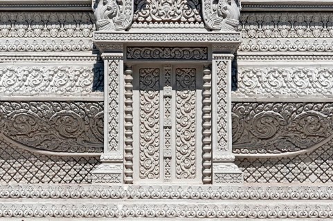 Detailed view of a stupa