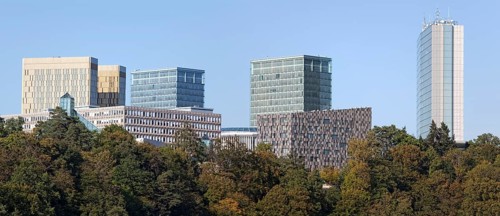 View of the EU buildings in the European quarter