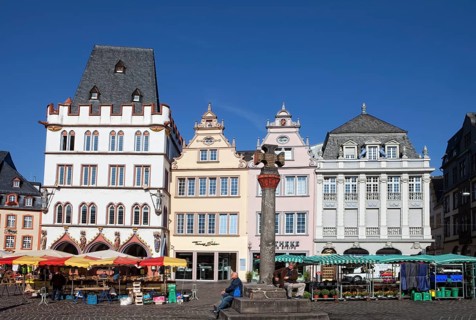 The medieval market cross on Hauptmarkt square