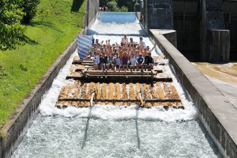 Rafting on the Isar River