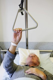 Senior in a hospital