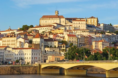 Coimbra historic town and Mondego river