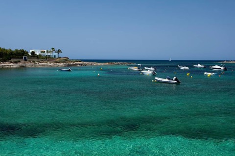 Boats off Playa Es Trenc