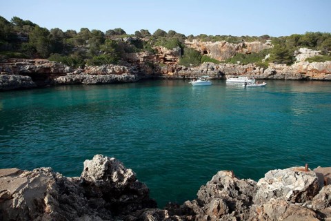 Boats at anchor in the bay
