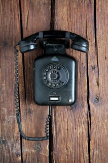 Old Bakelite wall telephone from 1950