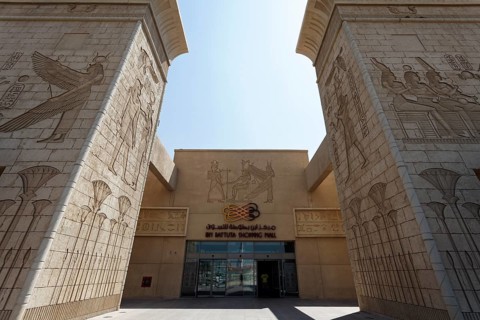 Entrance in an Egyptian style