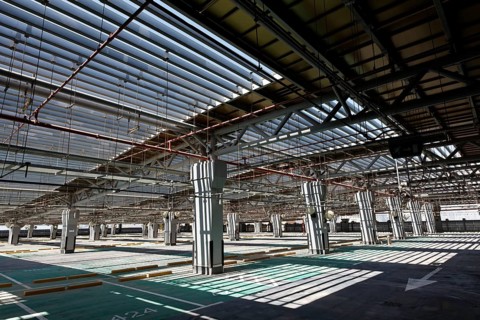 Empty parking garage