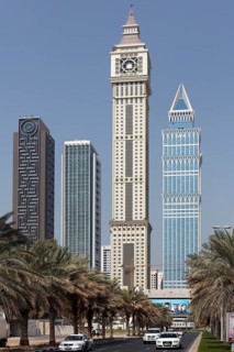 Skyscrapers built in differing architectural styles