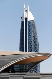 Damac Park Tower and Metro Station