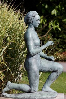 Kneeling woman