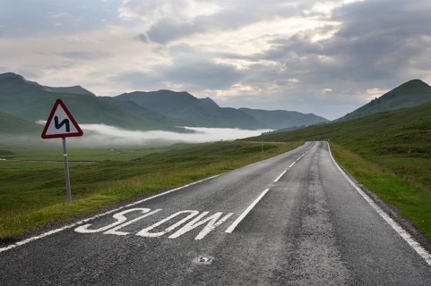 Driving on the left side of the road