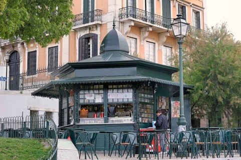 A typical cast iron polygonal kiosk