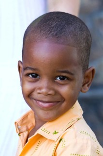 Smiling creole boy