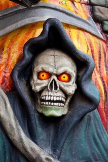 Figure on a ghost train