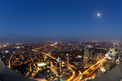 View from the Sapphire Tower in Levent with the Bosphorus
