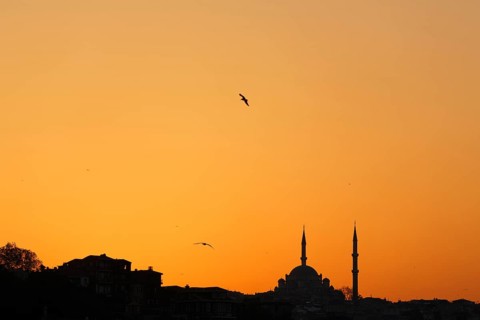 Fatih Mosque at sunset