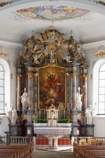 Altar with figures of the Church Fathers Ambrose