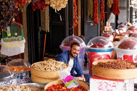 Seller in the bazaar