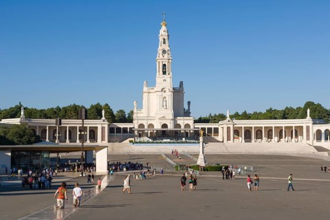 Panoramic view of the Sanctuary of Our Lady of Fatima with the Chapel of the Apparitions