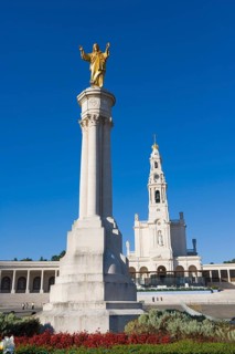 Statue of Jesus Christ and The Basilica of Our Lady of the Rosary