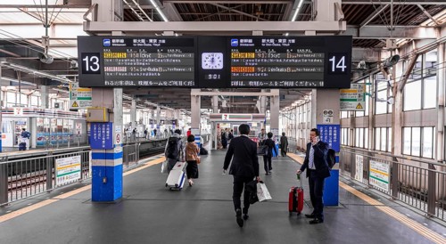 Passengers at platform