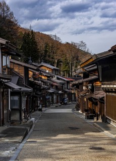 Old traditional village on the Nakasendo road