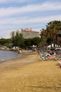Beach with hotels