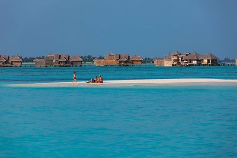 View of the 5-star luxury Six Senses Soneva Gili Resort & Spa