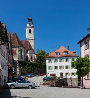 View towards the Collegiate Church of the Holy Cross