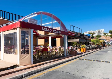 Promenade with restaurants in Puerto Portals