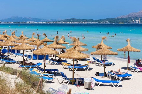 Crowded beach