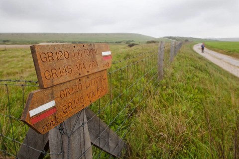 Hiking trail along the coast near Sangatte